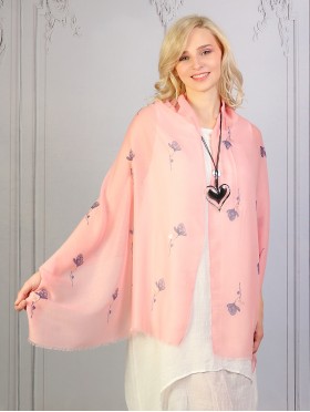 Rose Print Light Weigth Scarf